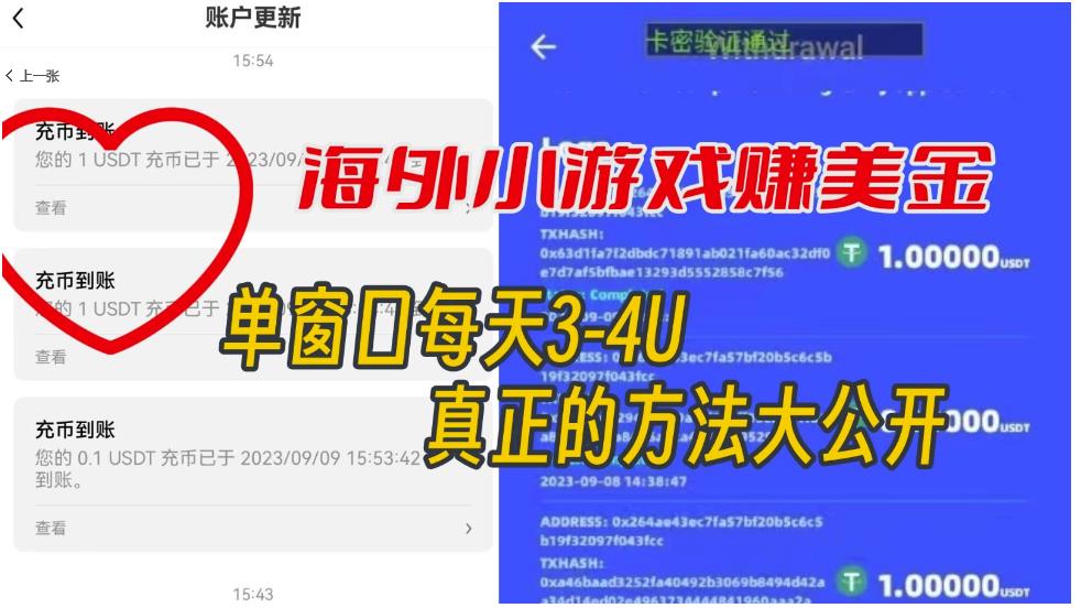 海外小游戏美金项目真正可以达到3-4U单窗口的方法，单台电脑收入300+【揭秘】 - 网赚资源网-网赚资源网