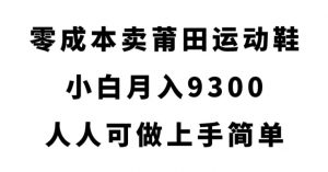 零成本卖莆田运动鞋,小白月入9300,人人可做上手简单【揭秘】-网赚资源网
