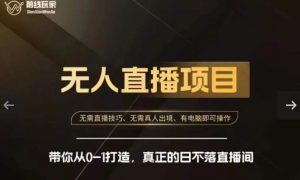 前线玩家快手无人直播带货课，带你从0-1打造，真正的日不落直播间-网赚资源网