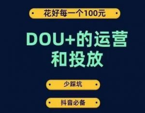DOU+的运营和投放,花1条DOU+的钱,成为DOU+的投放高手,少走弯路不采坑-网赚资源网