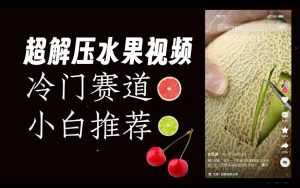 超冷门抖音赛道,水果解压视频0风险,非常容易爆火【揭秘】-网赚资源网