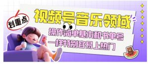 视频号音乐领域项目玩法，操作简单基本和书单号一样，特别容易上热门【揭秘】-网赚资源网