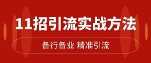 精准引流术:11招引流实战方法,让你私域流量加到爆(11节课完整)-网赚资源网