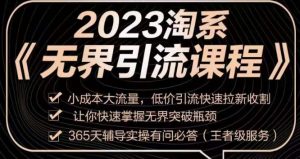 2023淘系无界引流实操课程,小成本大流量,低价引流快速拉新收割,让你快速掌握无界突破瓶颈-网赚资源网