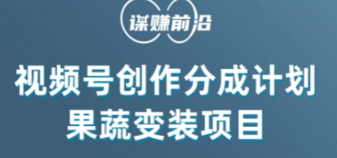 视频号创作分成计划水果蔬菜变装玩法，借助AI变现 - 网赚资源网-网赚资源网