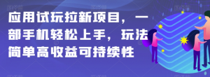 应用试玩拉新项目，一部手机轻松上手，玩法简单高收益可持续性【揭秘】-网赚资源网