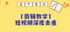 【保姆级教程】短视频搬运深度去重教程-网赚资源网