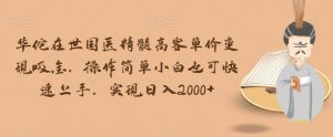 华佗在世国医精髓高客单价变现吸金,操作简单小白也可快速上手,实现日入2000+【揭秘】-网赚资源网