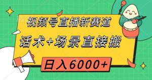 视频号直播新赛道,话术+场景直接搬,日入6000+【揭秘】-网赚资源网