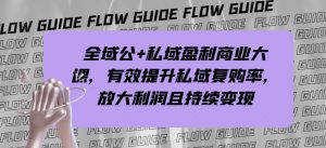 全域公+私域盈利商业大课,有效提升私域复购率,放大利润且持续变现-网赚资源网