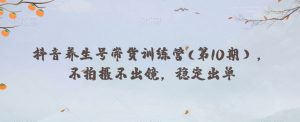抖音养生号带货训练营(第10期),不拍摄不出镜,稳定出单-网赚资源网