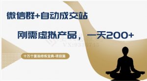 十万个富翁修炼宝典之8.微信群+自动成交站，刚需虚拟产品，一天200+-网赚资源网