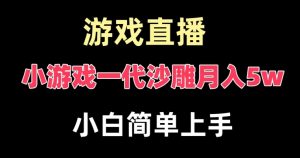 玩小游戏一代沙雕月入5w，爆裂变现，快速拿结果，高级保姆式教学【揭秘】-网赚资源网