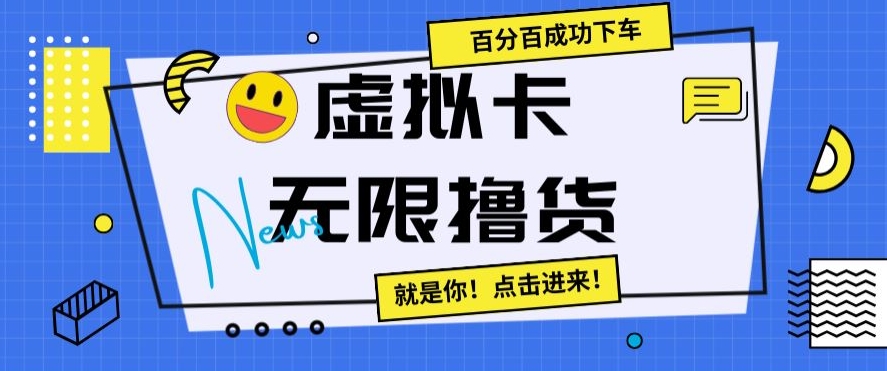 虚拟卡无限撸货，百分百成功下车【仅揭秘】 - 网赚资源网-网赚资源网