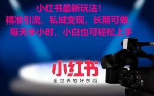 小红书最新玩法!精准引流,私域变现,长期可做,每天半小时,小白也可轻松上手【揭秘】-网赚资源网