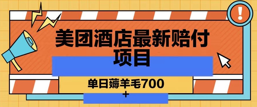 美团酒店最新赔付项目，单日薅羊毛700+【仅揭秘】 - 网赚资源网-网赚资源网
