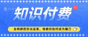 2024最新知识付费项目,小白也能轻松入局,全网都在教你做项目,我教你做镰刀【揭秘】-网赚资源网