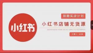 安琪-小红书店铺无货源实战,开店到售后全流程操作-网赚资源网