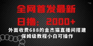 全网首发最新,日撸2000+,外面收费688的金杰猫直播间搭建,保姆级教程小白可操作【揭秘】-网赚资源网