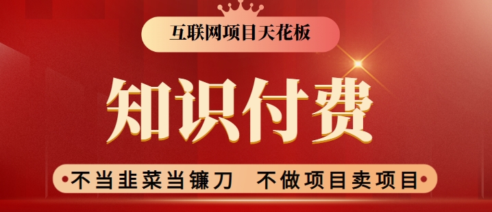 2024互联网项目天花板，新手小白也可以通过知识付费月入10W，实现财富自由【揭秘】-网赚资源网