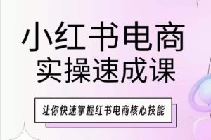 小红书电商实操速成课，让你快速掌握红书电商核心技能-网赚资源网