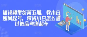 价值2980短视频带货第五期,教小白如何起号,带货小白怎么通过选品弯道超车-网赚资源网