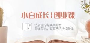 小白成长创业课：追求理论与实践结合，踏实落地，有尊严的持续赚钱-42节-网赚资源网