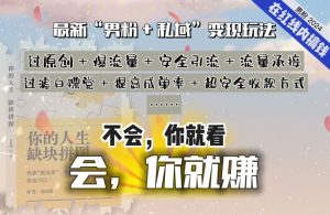 2024，“男粉+私域”还是最耐造、最赚、最轻松、最愉快的变现方式【揭秘】-网赚资源网