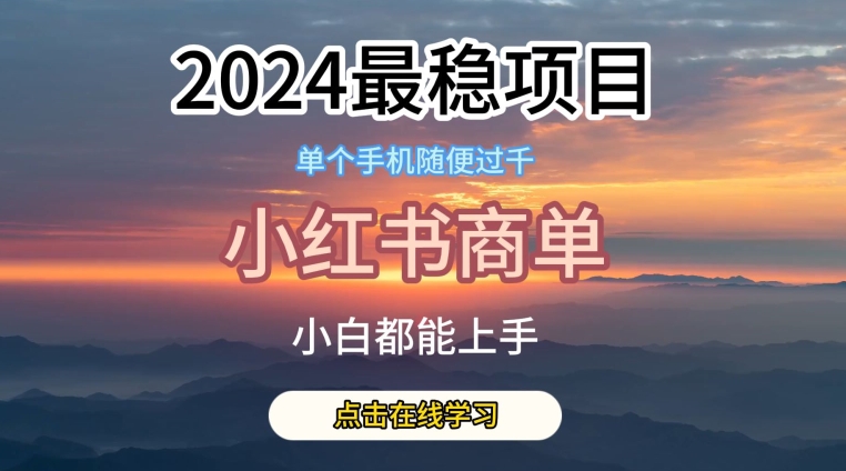 2024最稳蓝海项目，小红书商单项目，没有之一【揭秘】 - 网赚资源网-网赚资源网