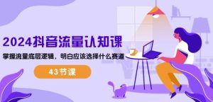 2024抖音流量认知课：掌握流量底层逻辑，明白应该选择什么赛道 (43节课)-网赚资源网