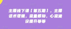 主播线下课【第五期】,主播话术逻辑,流量感知,心流建设提升等等-网赚资源网