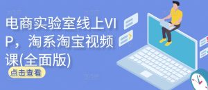 电商实验室线上VIP,淘系淘宝视频课(全面版)-网赚资源网