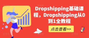 Dropshipping基础课程，Dropshipping从0到1全教程-网赚资源网