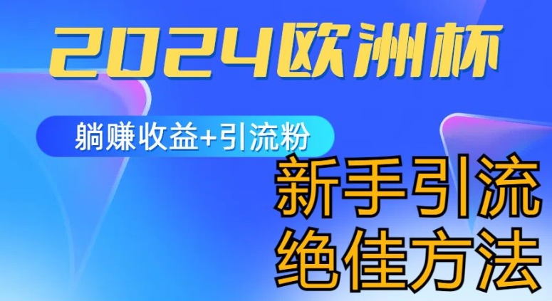 2024欧洲杯风口的玩法及实现收益躺赚+引流粉丝的方法，新手小白绝佳项目【揭秘】 - 网赚资源网-网赚资源网