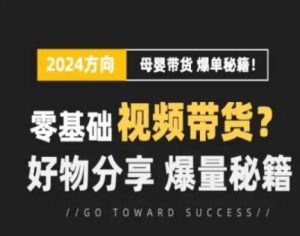 短视频母婴赛道实操流量训练营，零基础视频带货，好物分享，爆量秘籍-网赚资源网