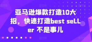 亚马逊爆款打造10大招,快速打造best seller 不是事儿-网赚资源网