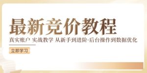 竞价教程:真实账户 实战教学 从新手到进阶·后台操作到数据优化-网赚资源网