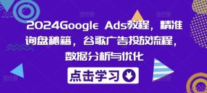 2024Google Ads教程，精准询盘秘籍，谷歌广告投放流程，数据分析与优化-网赚资源网