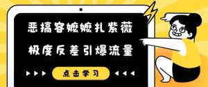 恶搞容嬷嬷扎紫薇短视频，极度反差引爆流量-网赚资源网
