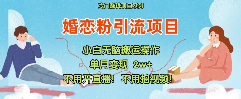 小红书婚恋粉引流，不用开直播，不用拍视频，不用做交付【揭秘】 - 网赚资源网-网赚资源网