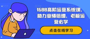 1688高阶运营系统课,助力业绩倍增,老板运营必学-网赚资源网