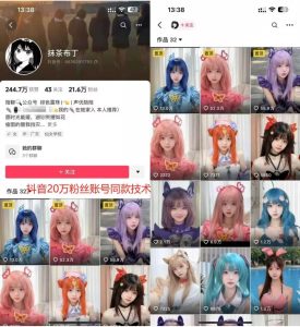 云天二次元美女起号教学,月涨10万粉丝,不判搬运-网赚资源网