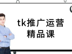 tk推广运营精品课-tiktok跨境电商教程-网赚资源网