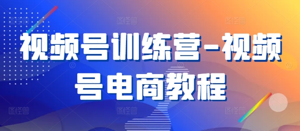 视频号训练营-视频号电商教程 - 网赚资源网-网赚资源网