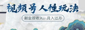 视频号人性玩法,让你起号,广告双份收入,副业好选择【揭秘】-网赚资源网