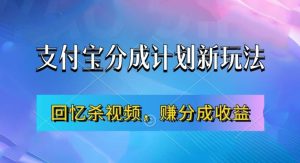 支付宝分成计划最新玩法，利用回忆杀视频，赚分成计划收益，操作简单，新手也能轻松月入过万-网赚资源网