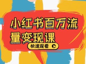 小红书百万流量变现课,小红书电商教程下载-网赚资源网
