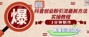 轻松制作创业类视频，一天被动加精准创业粉500+【揭秘】-网赚资源网