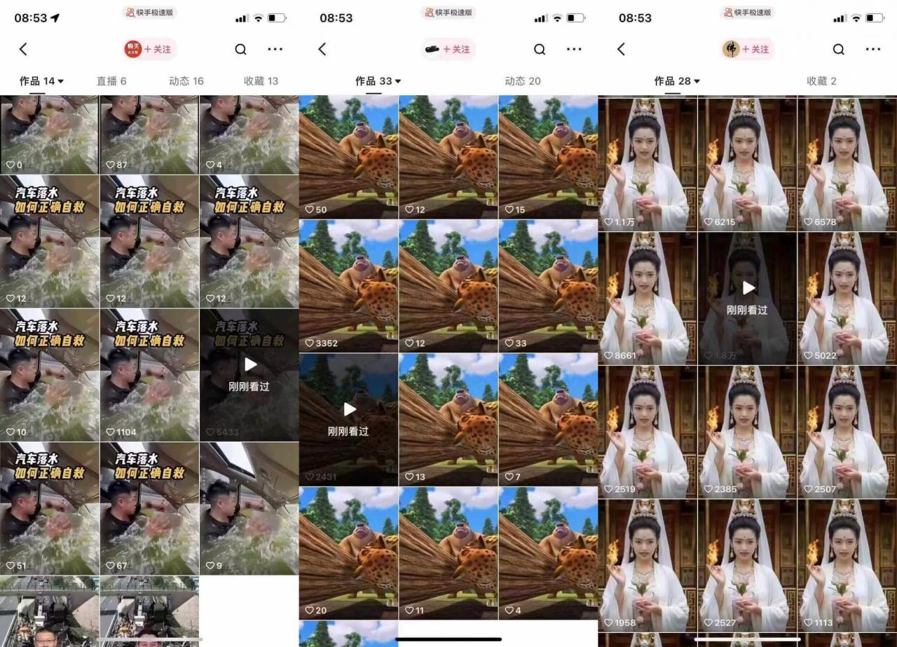 狗熊岭快手连怼技术，好物，涨粉都可以连怼 - 网赚资源网-网赚资源网