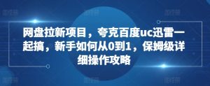 网盘拉新项目,夸克百度uc迅雷一起搞,新手如何从0到1,保姆级详细操作攻略-网赚资源网